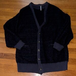 Free people black cardigan
